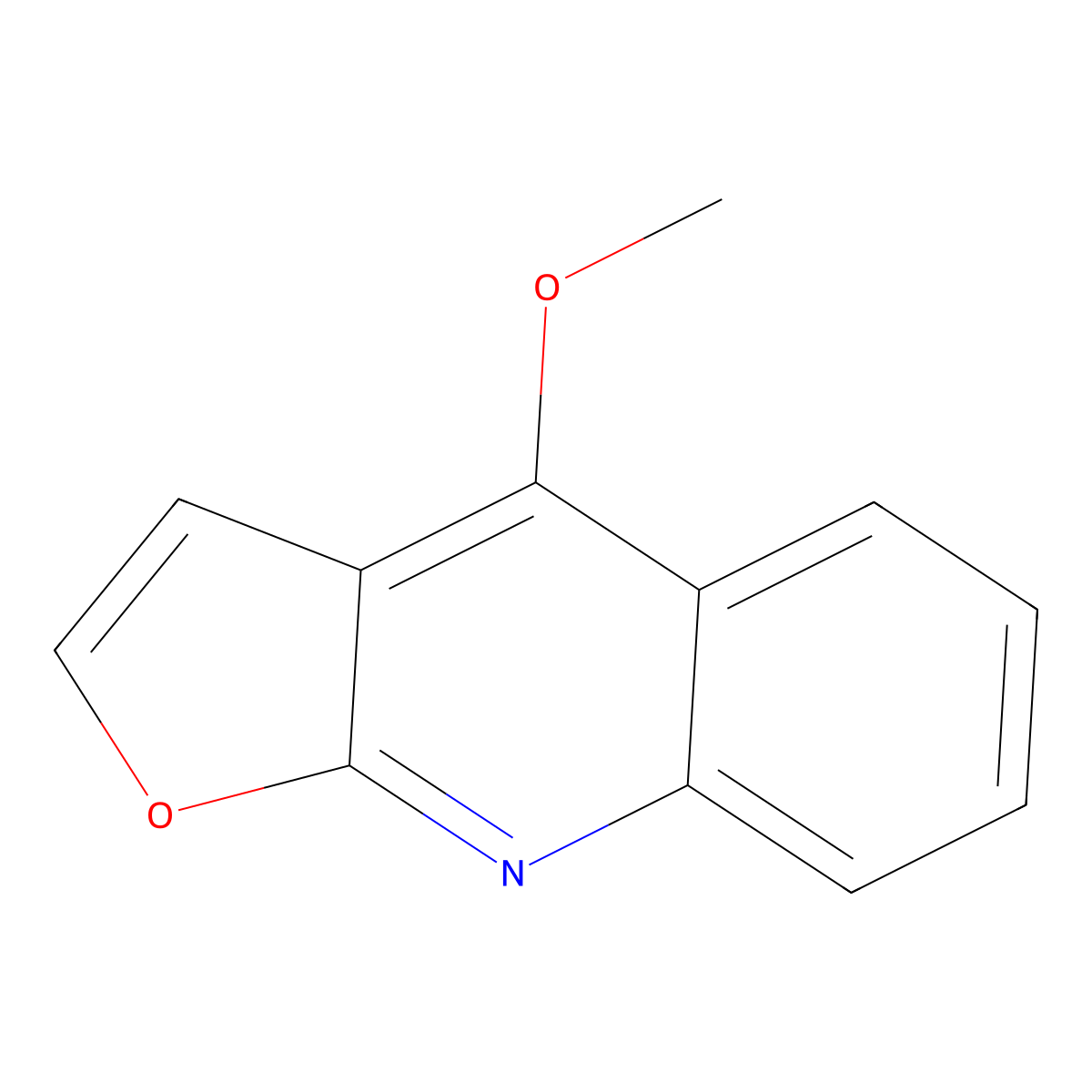Dictamnine molecular structure, CAS 484-29-7