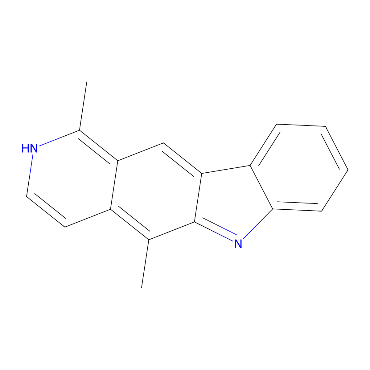 Olivacine molecular structure, CAS 484-49-1