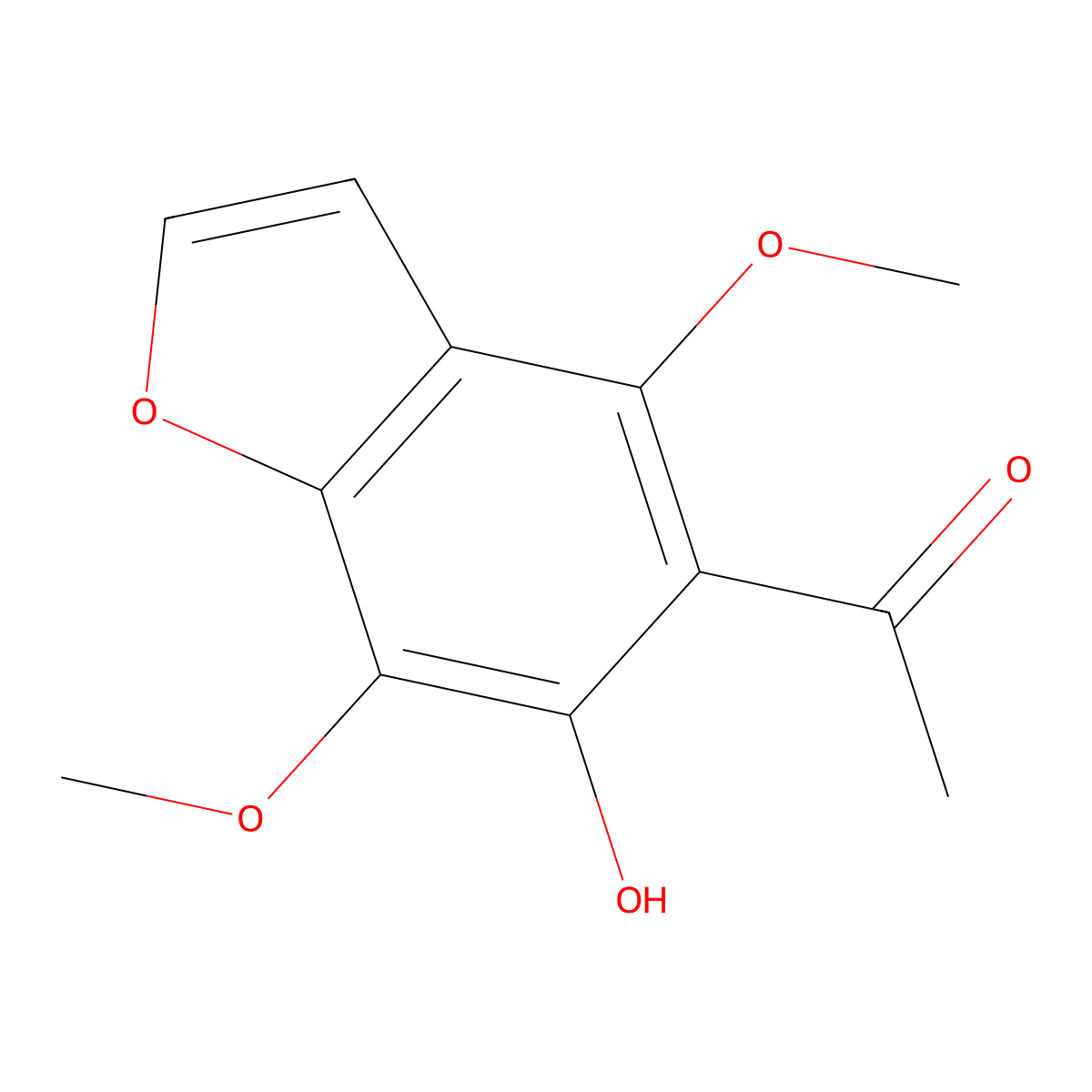 Khellinone molecular structure, CAS 484-51-5
