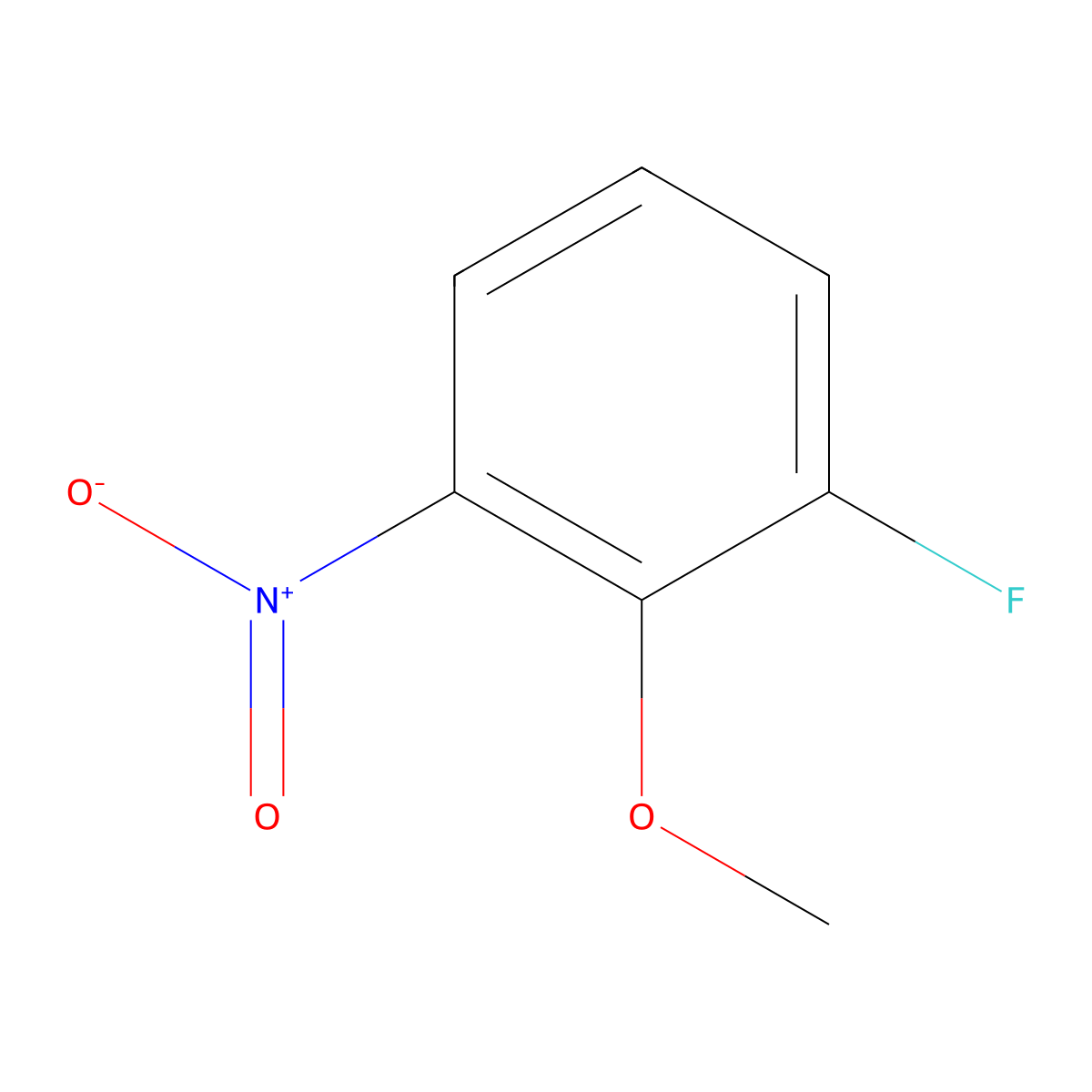 2-Fluoro-6-nitroanisole molecular structure, CAS 484-94-6