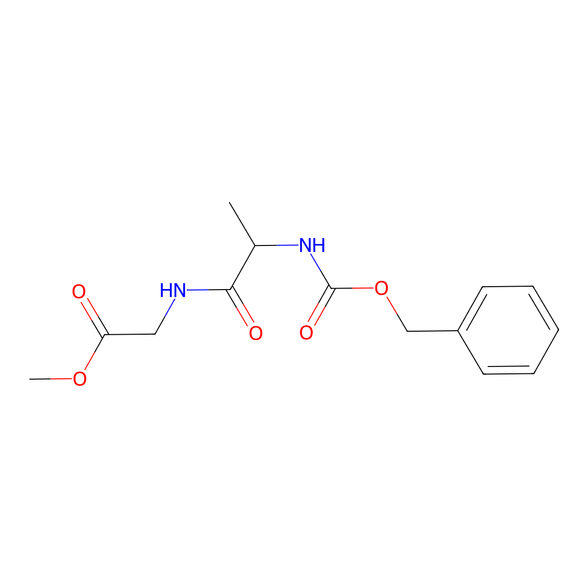 (S)-Methyl 2-(2-(((benzyloxy)carbonyl)amino)propanamido)acetate molecular structure, CAS 4840-29-3