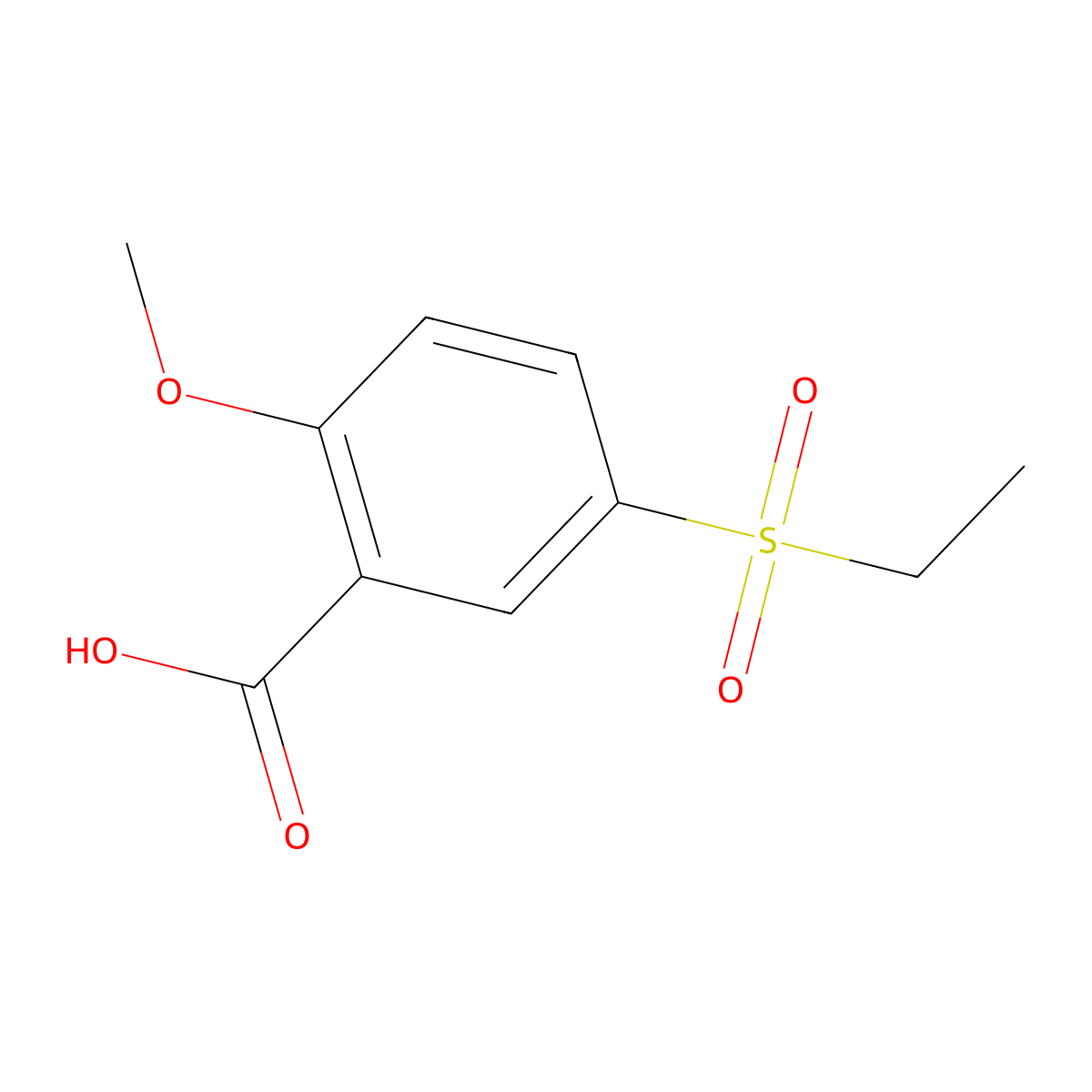5-(Ethylsulfonyl)-2-methoxybenzoic acid molecular structure, CAS 4840-63-5