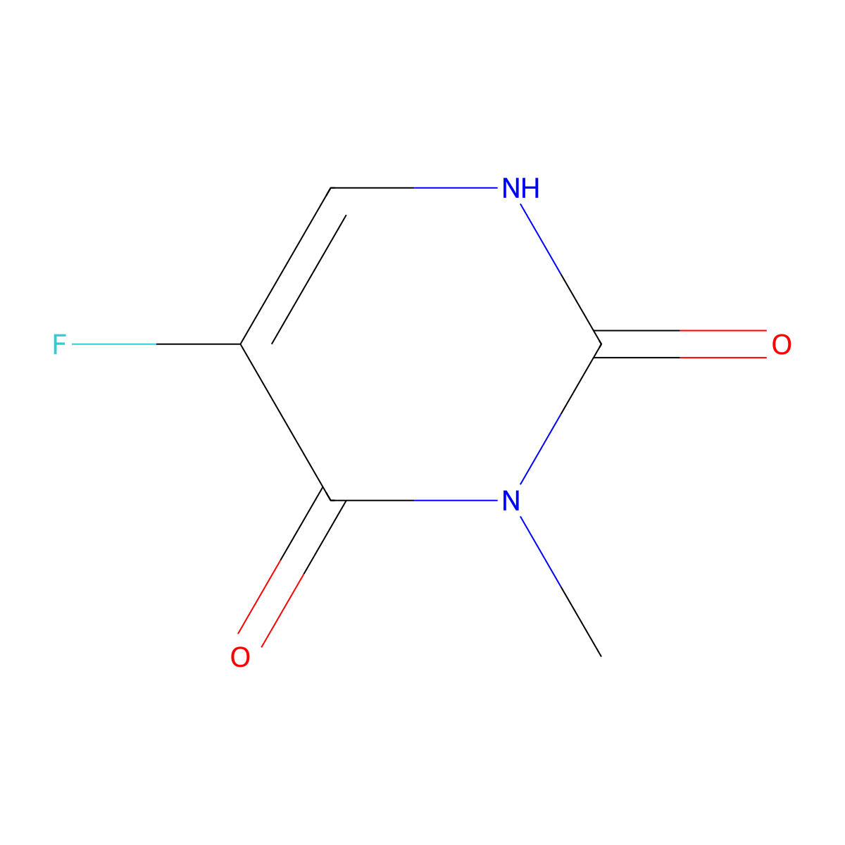 5-Fluoro-3-methylpyrimidine-2,4(1H,3H)-dione molecular structure, CAS 4840-69-1