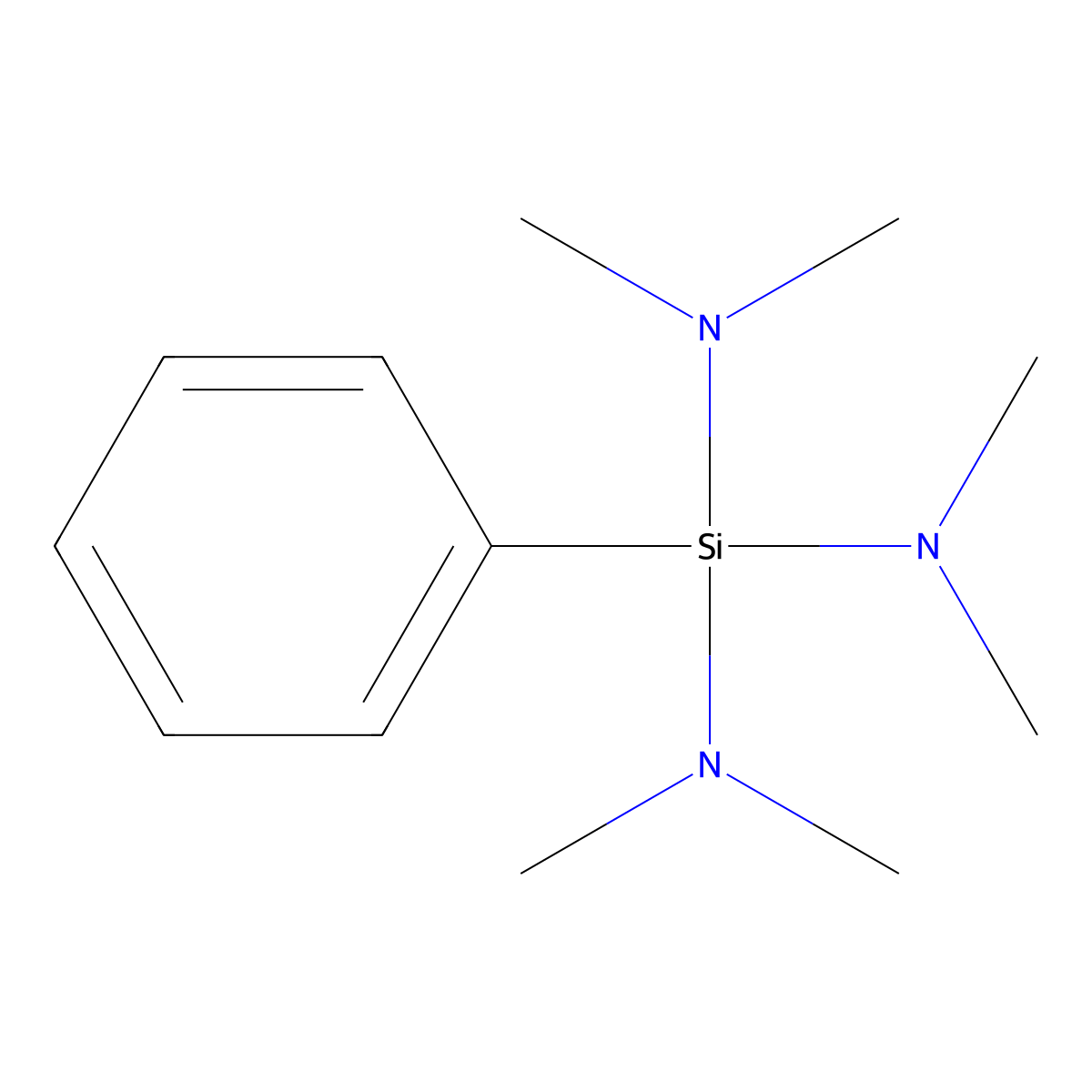 Silanetriamine, N,N,N',N',N'',N''-hexamethyl-1-phenyl- molecular structure, CAS 4840-75-9