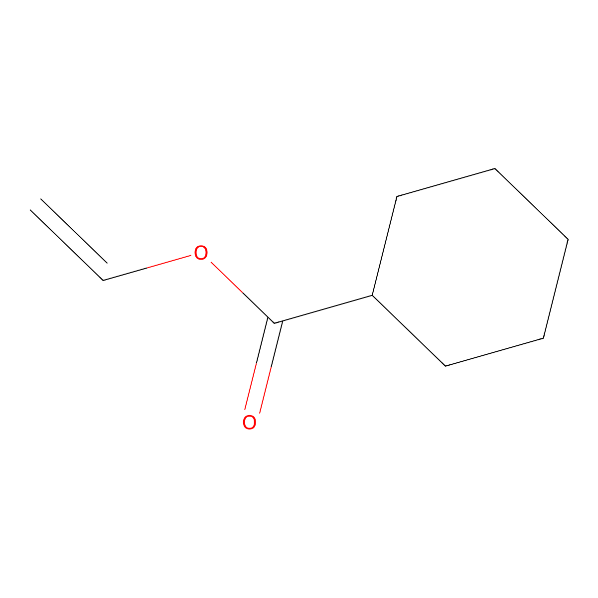 Vinyl cyclohexanecarboxylate molecular structure, CAS 4840-76-0