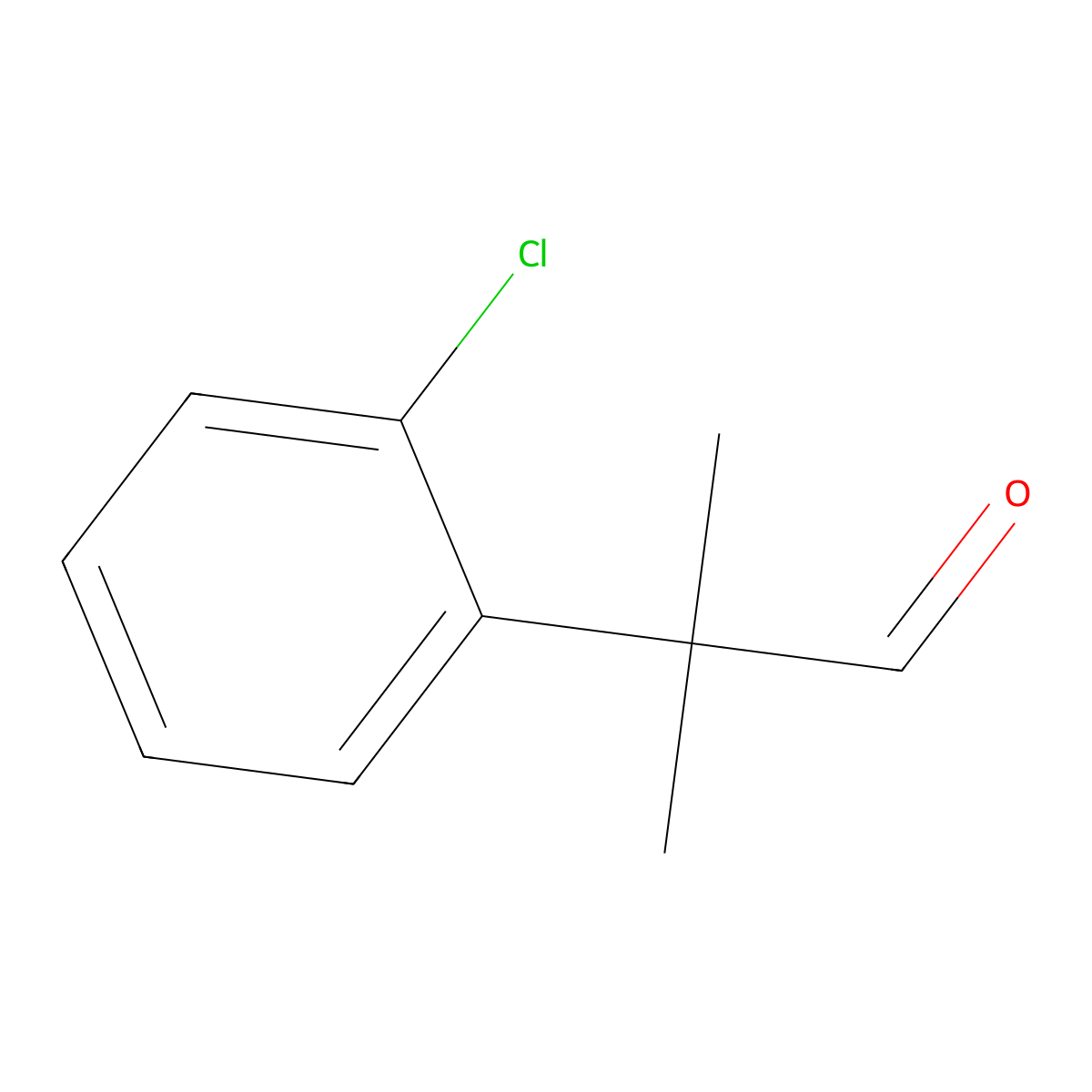 2-(2-Chlorophenyl)-2-methylpropanal molecular structure, CAS 484001-11-8
