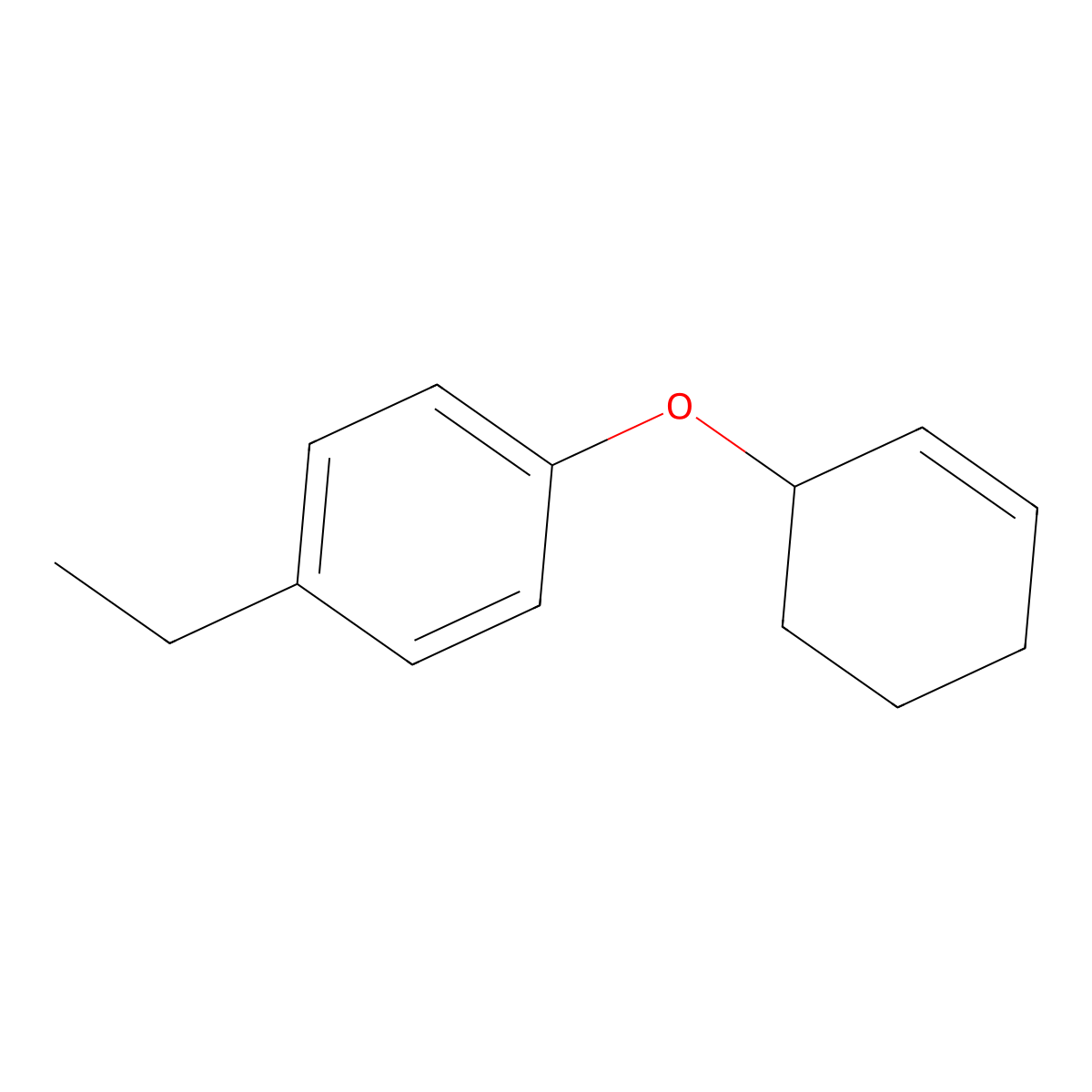 Benzene, 1-(2-cyclohexen-1-yloxy)-4-ethyl- molecular structure, CAS 484018-33-9