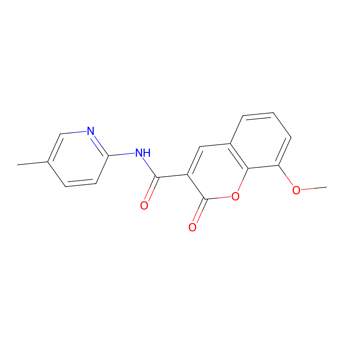 8-methoxy-N-(5-methylpyridin-2-yl)-2-oxo-2H-chromene-3-carboxamide molecular structure, CAS 484022-69-7