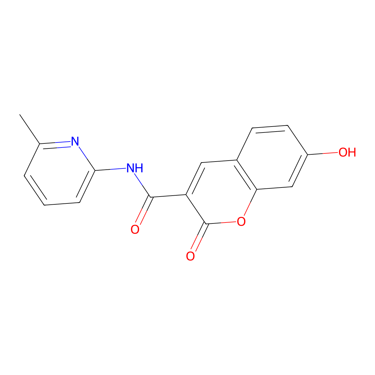 7-hydroxy-N-(6-methylpyridin-2-yl)-2-oxo-2H-chromene-3-carboxamide molecular structure, CAS 484022-74-4