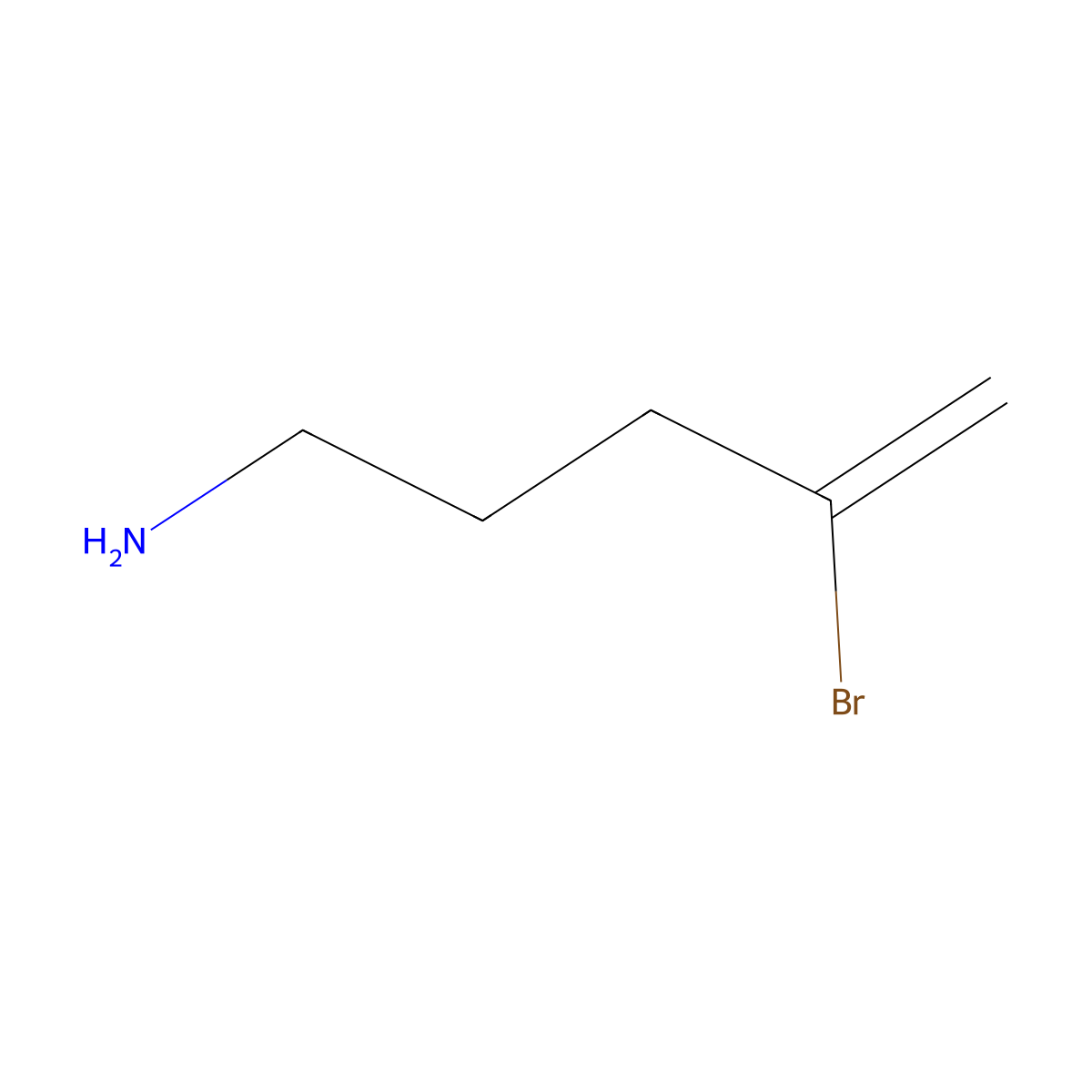 4-Bromopent-4-en-1-amine molecular structure, CAS 484027-09-0