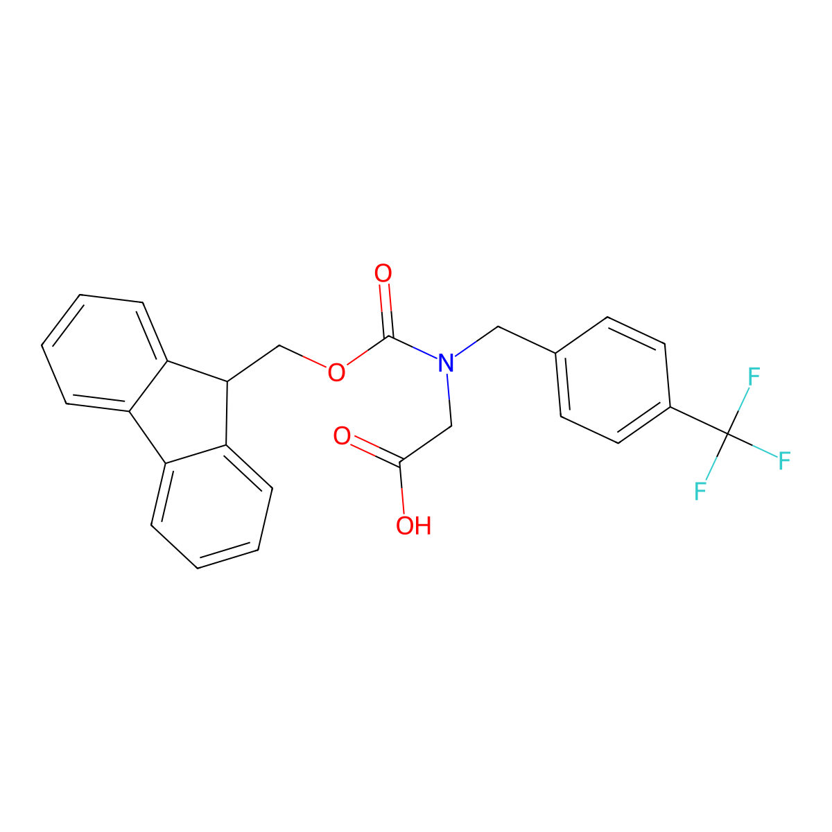 N-Fmoc-4-trifluoromethylbenzyl-glycine molecular structure, CAS 484033-16-1