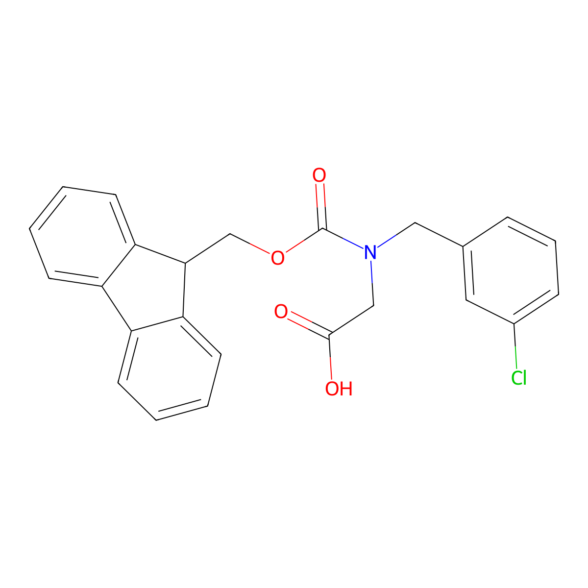 N-Fmoc-3-chlorobenzyl-glycine molecular structure, CAS 484033-17-2