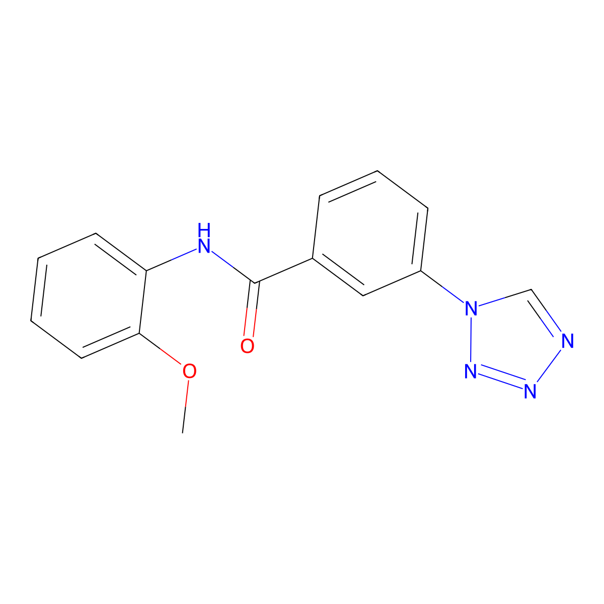 N-(2-methoxyphenyl)-3-(1H-tetrazol-1-yl)benzamide molecular structure, CAS 484039-51-2