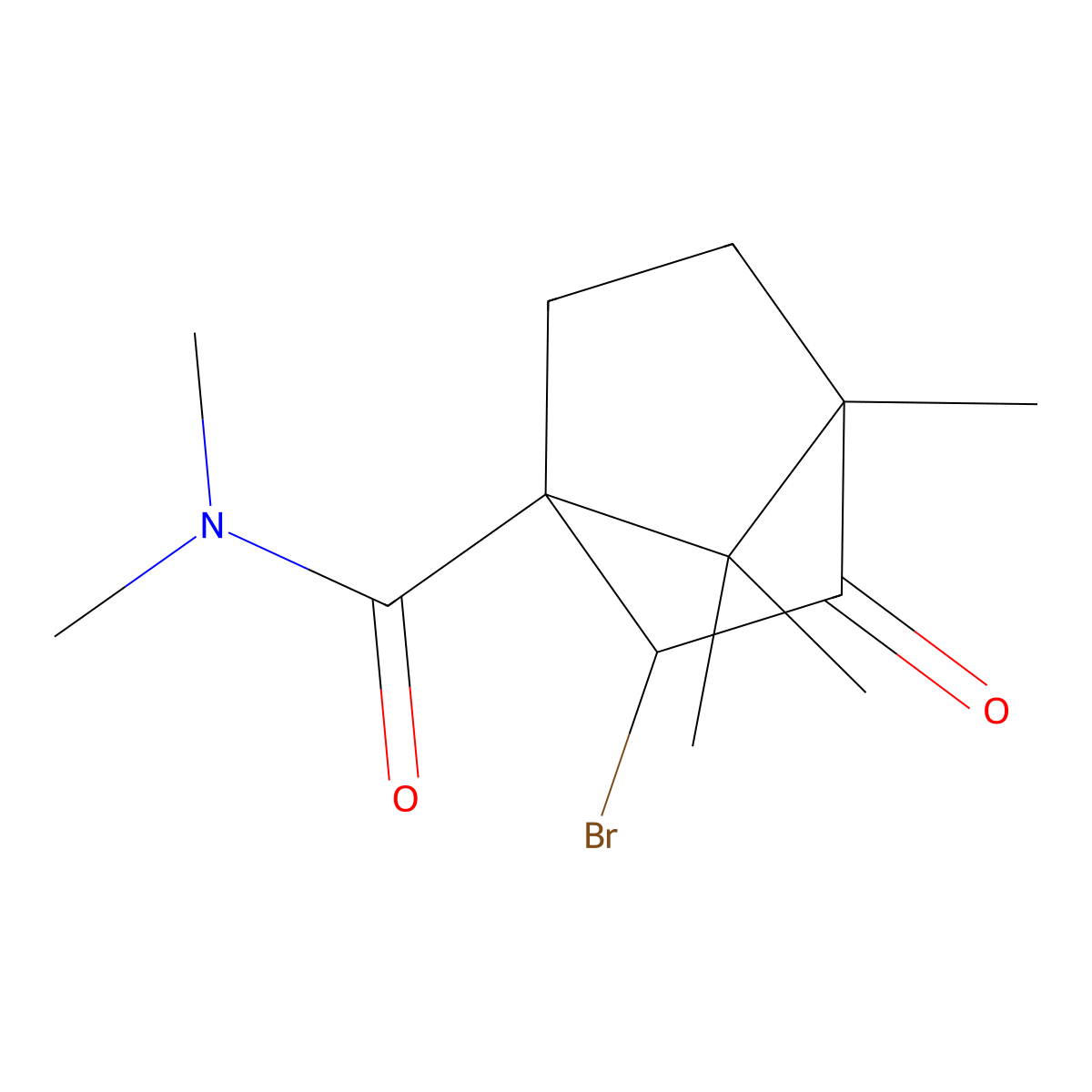 (2-bromo-4,7,7-trimethyl-3-oxobicyclo[2.2.1]heptyl)-N,N-dimethylcarboxamide molecular structure, CAS 484048-58-0