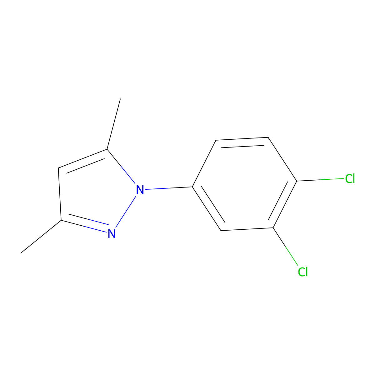 1-(3,4-Dichlorophenyl)-3,5-dimethylpyrazole molecular structure, CAS 484048-71-7