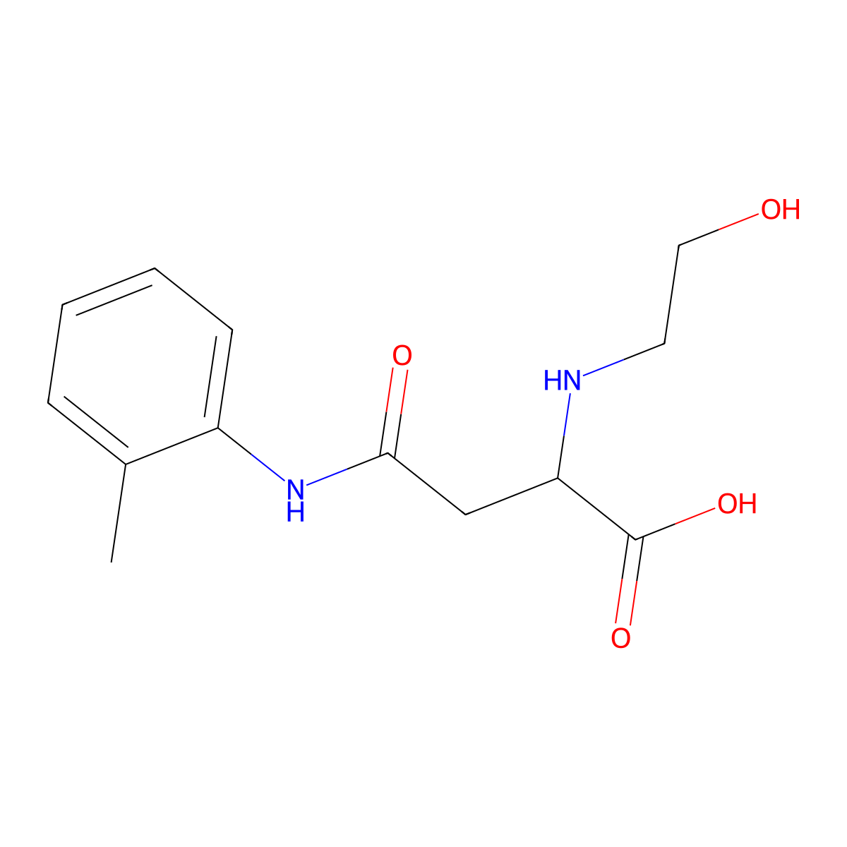 2-((2-Hydroxyethyl)amino)-4-oxo-4-(o-tolylamino)butanoic acid molecular structure, CAS 484048-79-5