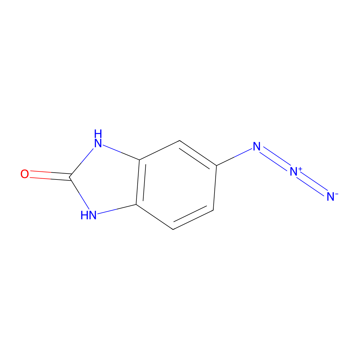 5-azido-1,3-dihydro-2H-benzimidazol-2-one molecular structure, CAS 484049-46-9