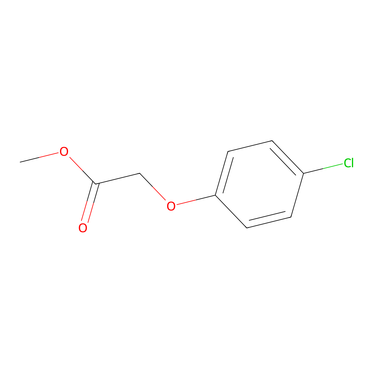Methyl (4-chlorophenoxy)acetate molecular structure, CAS 4841-22-9