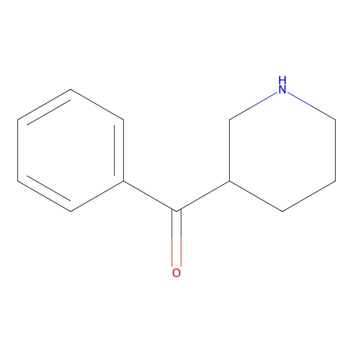 Phenyl(piperidin-3-yl)methanone molecular structure, CAS 4842-87-9