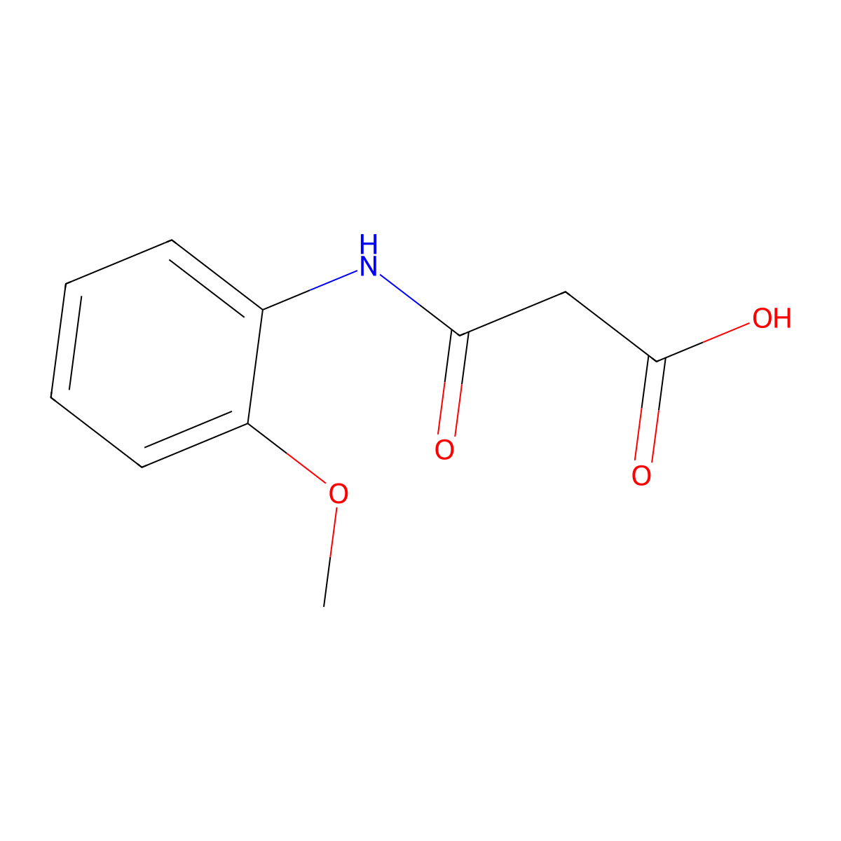 N-(2-Methoxy-phenyl)-malonamic acid molecular structure, CAS 4843-06-5