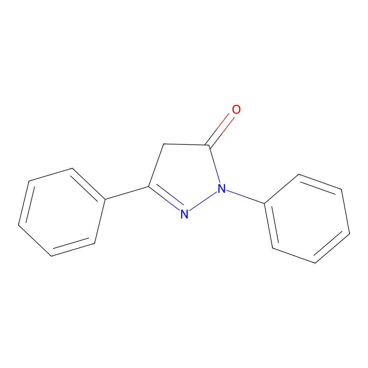 3H-Pyrazol-3-one, 2,4-dihydro-2,5-diphenyl- molecular structure, CAS 4845-49-2
