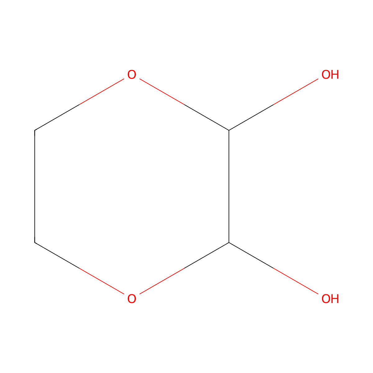 1,4-Dioxane-2,3-diol molecular structure, CAS 4845-50-5