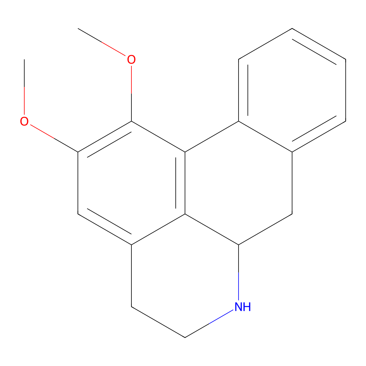 N-Nornuciferine molecular structure, CAS 4846-19-9