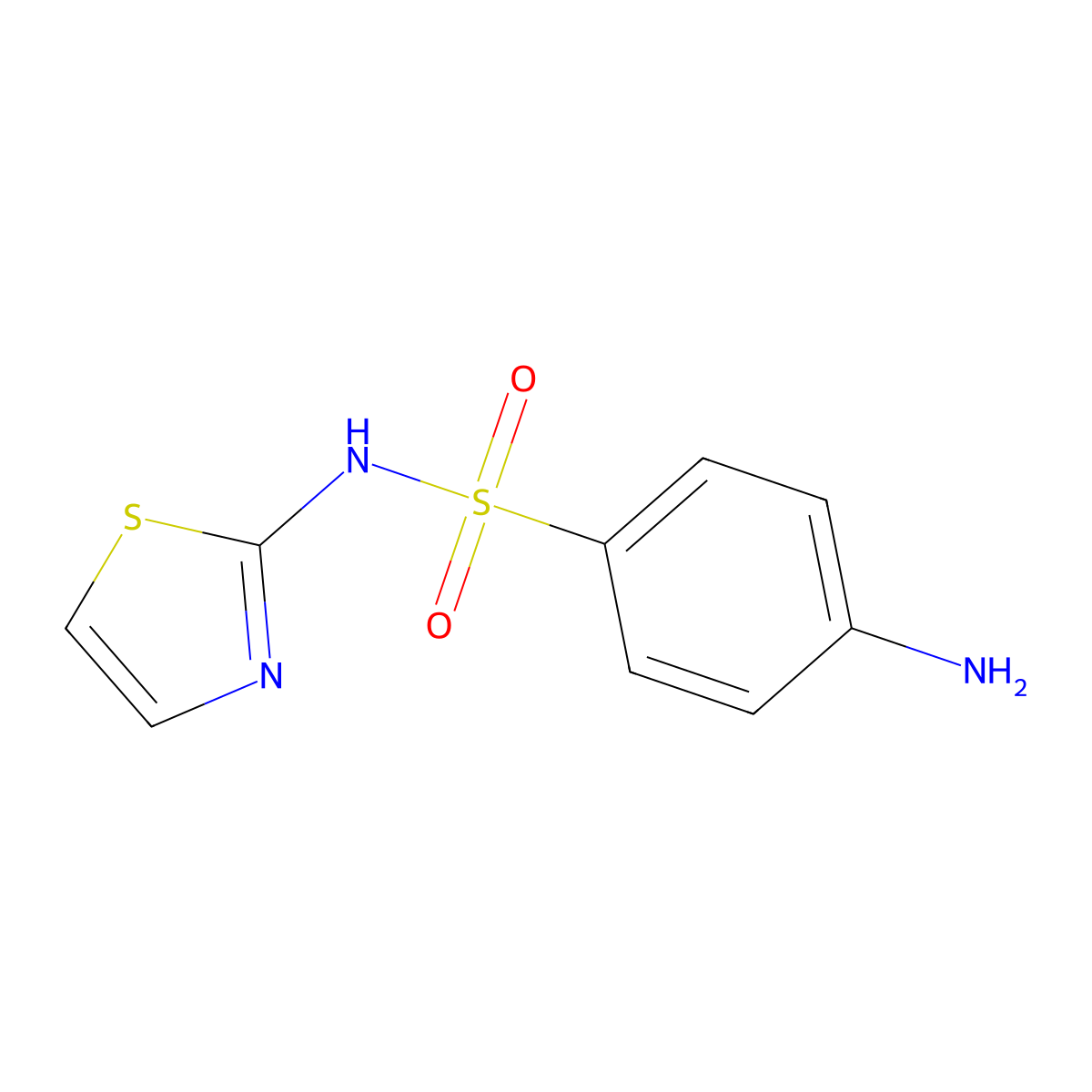 Sulfathiazole molecular structure, CAS 4846-25-7
