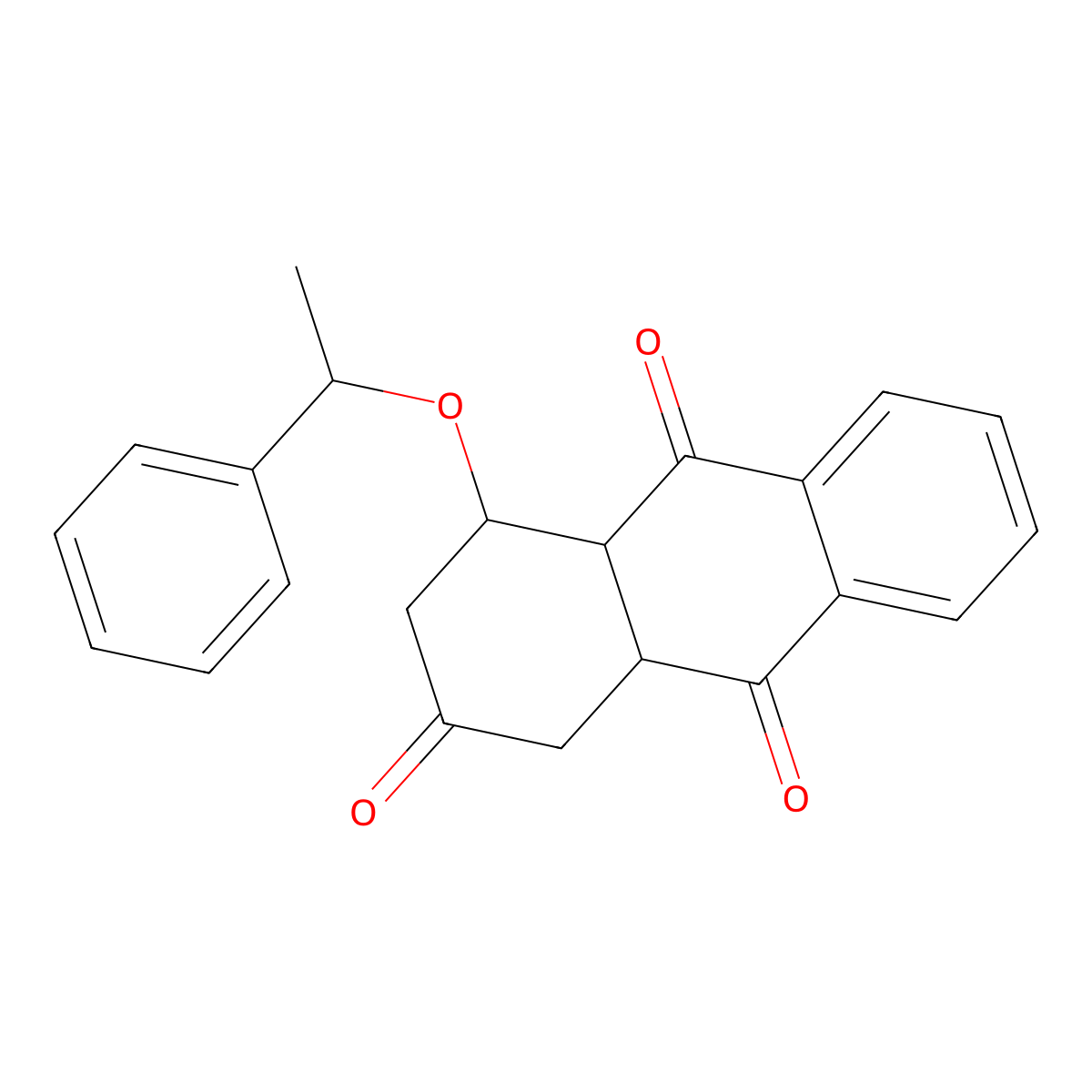 4-(1-phenylethoxy)-3,4,4a,9a-tetrahydro-2,9,10(1H)-anthracenetrione molecular structure, CAS 484646-97-1