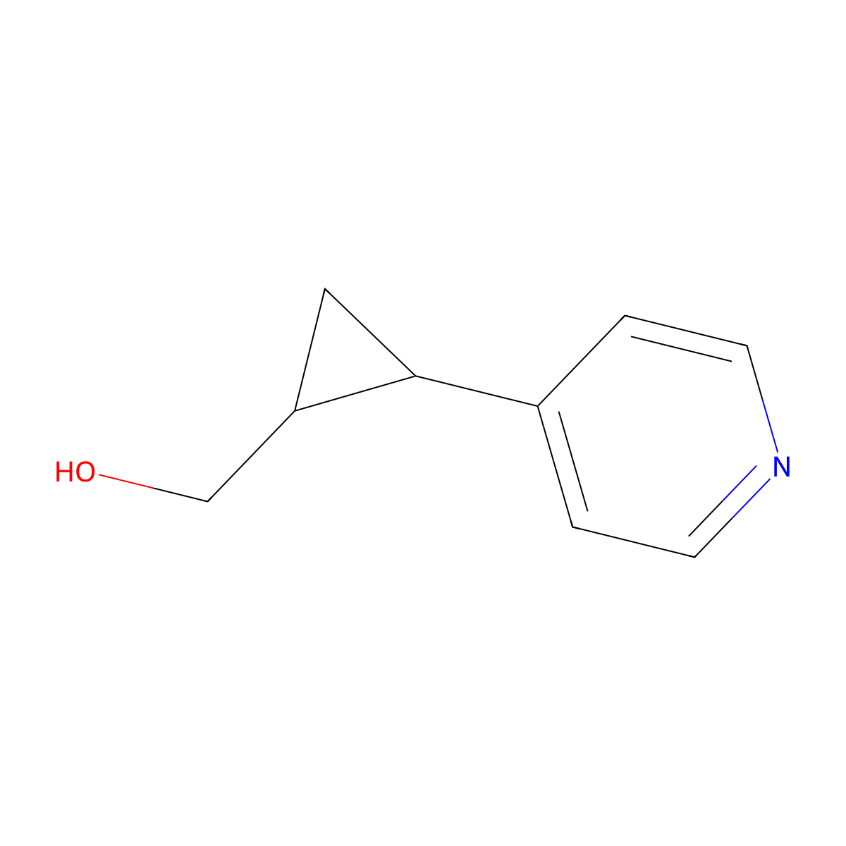 (2-(Pyridin-4-yl)cyclopropyl)methanol molecular structure, CAS 484654-35-5