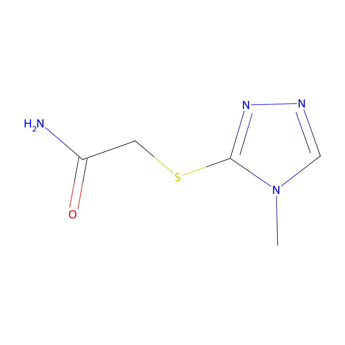 2-((4-Methyl-4h-1,2,4-triazol-3-yl)thio)acetamide molecular structure, CAS 484654-67-3