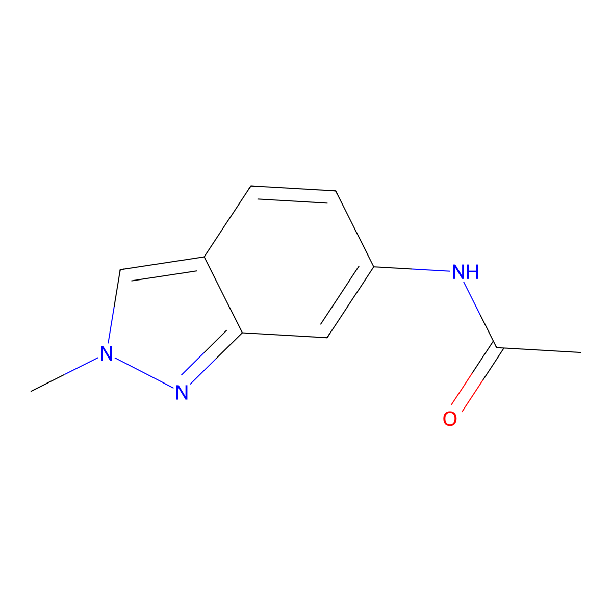 N-(2-methylindazol-6-yl)acetamide molecular structure, CAS 484657-44-5