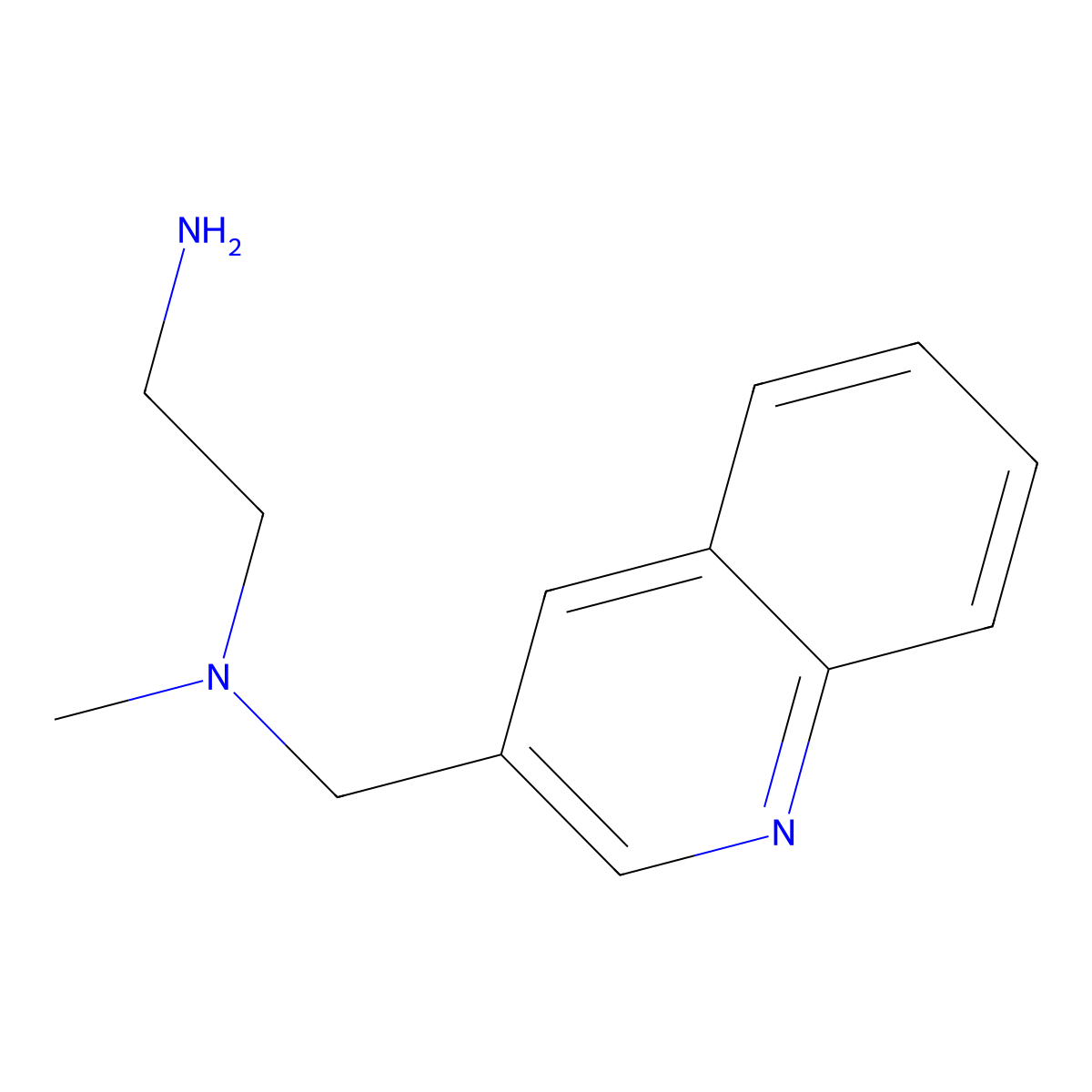 (2-Aminoethyl)(methyl)[(quinolin-3-yl)methyl]amine molecular structure, CAS 484671-48-9