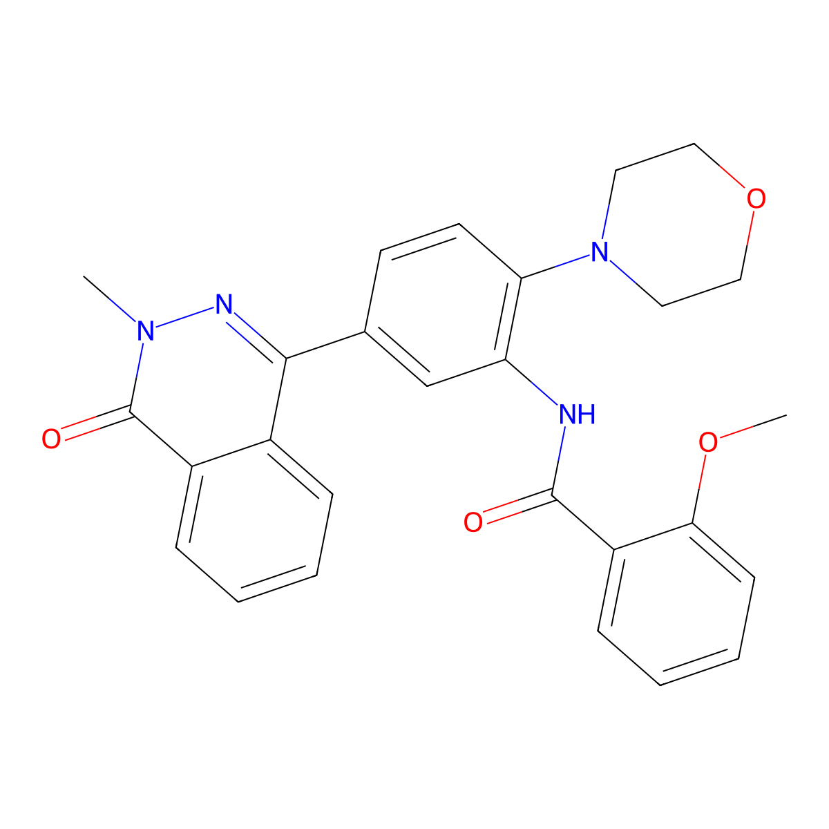 2-methoxy-N-[5-(3-methyl-4-oxophthalazin-1-yl)-2-morpholin-4-ylphenyl]benzamide molecular structure, CAS 4847-17-0