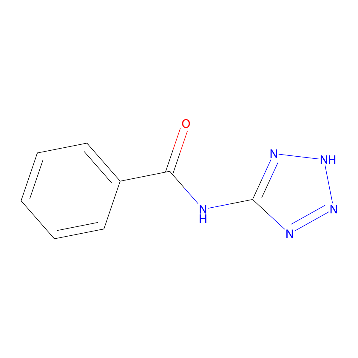 N-(1H-Tetrazol-5-yl)benzamide molecular structure, CAS 4847-62-5