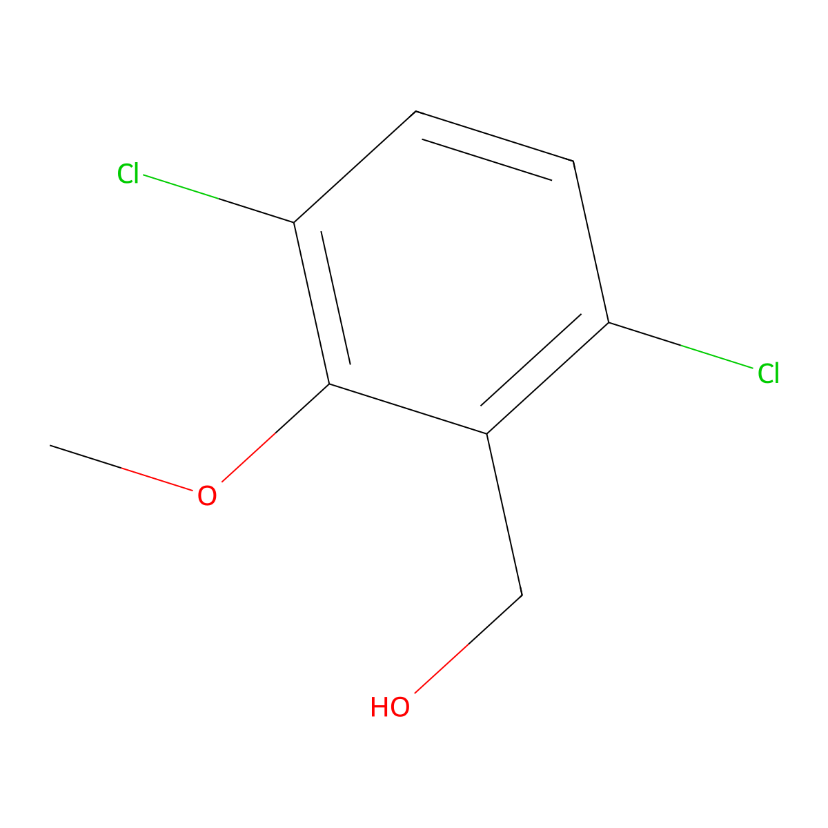 (3,6-Dichloro-2-methoxyphenyl)methanol molecular structure, CAS 4849-12-1
