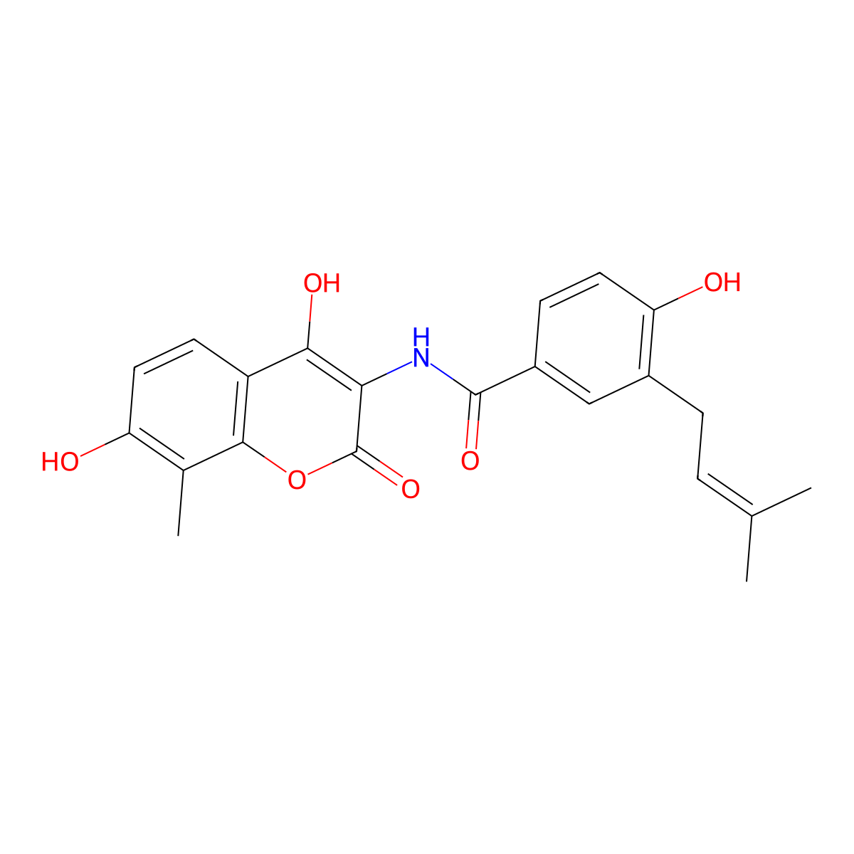 Novobiocic Acid molecular structure, CAS 485-23-4