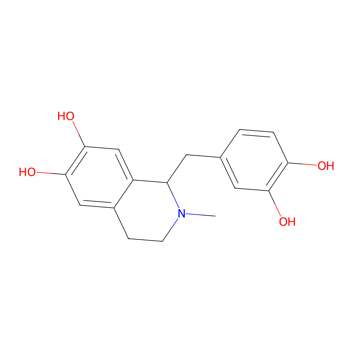 Laudanosoline molecular structure, CAS 485-33-6