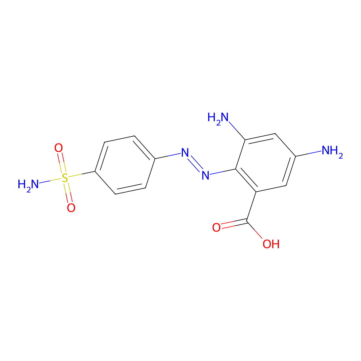 Sulfachrysoidine molecular structure, CAS 485-41-6