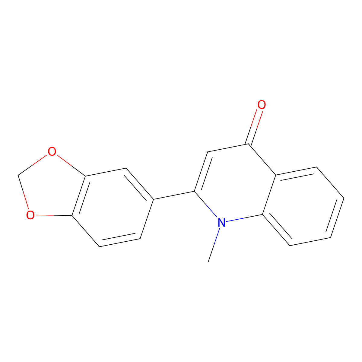 Graveoline molecular structure, CAS 485-61-0