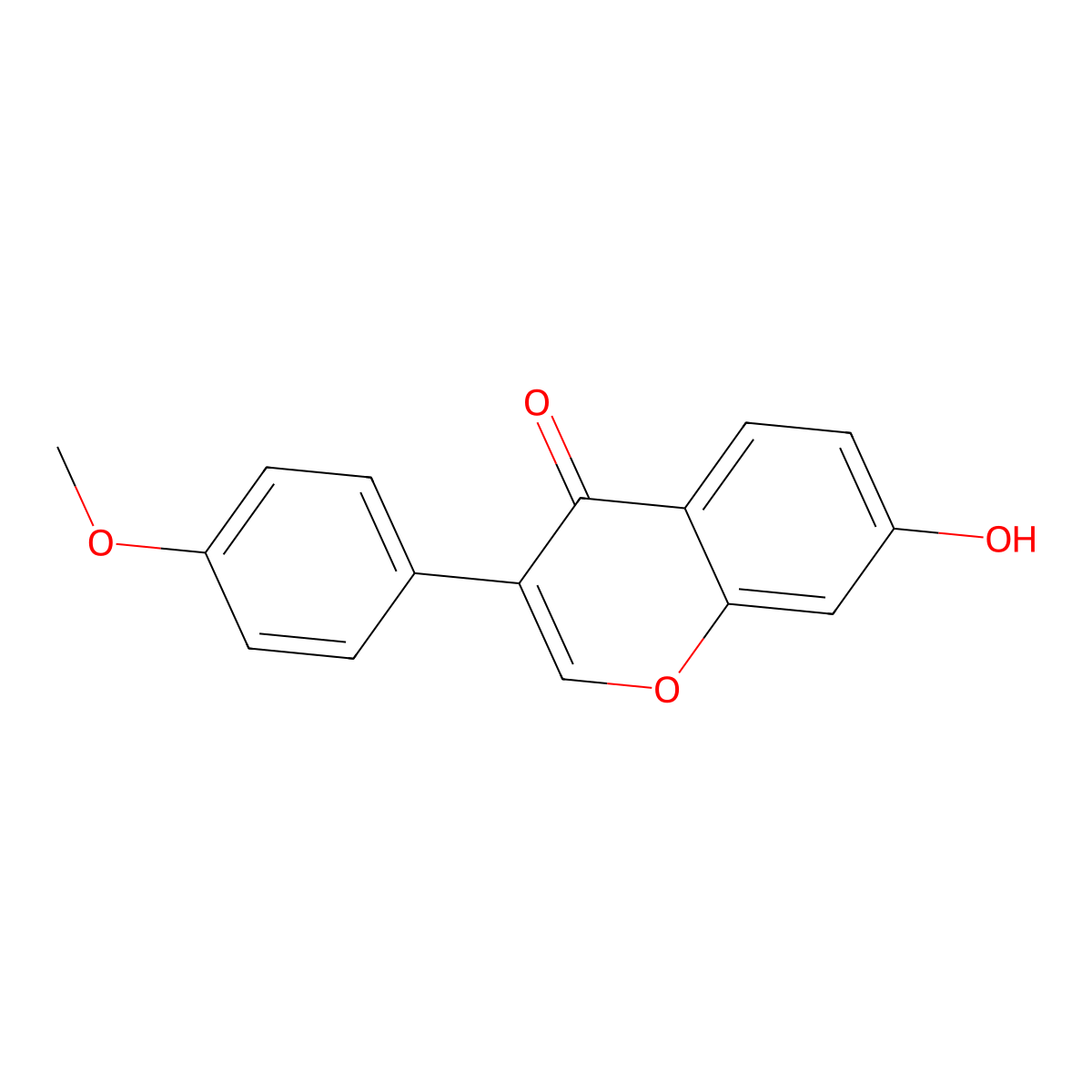 Formononetin molecular structure, CAS 485-72-3