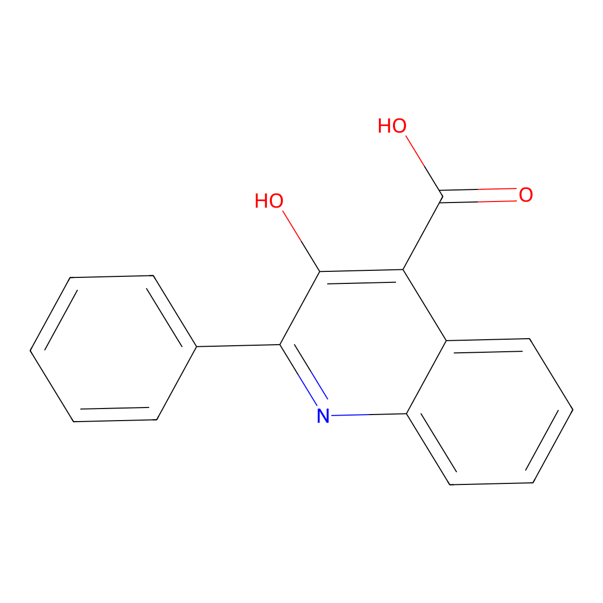 Oxycinchophen molecular structure, CAS 485-89-2