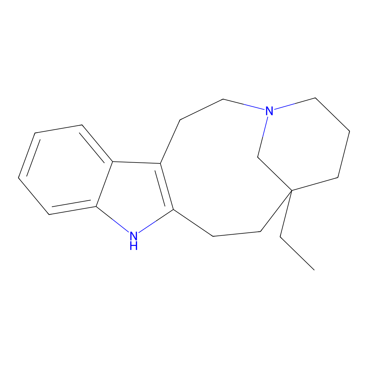(-)-Quebrachamine molecular structure, CAS 4850-21-9