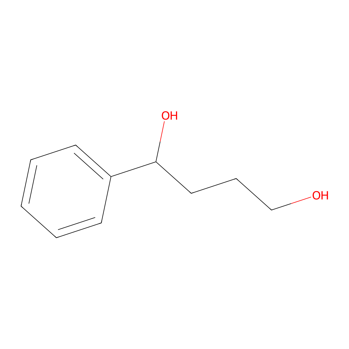 1-Phenyl-1,4-butanediol molecular structure, CAS 4850-50-4