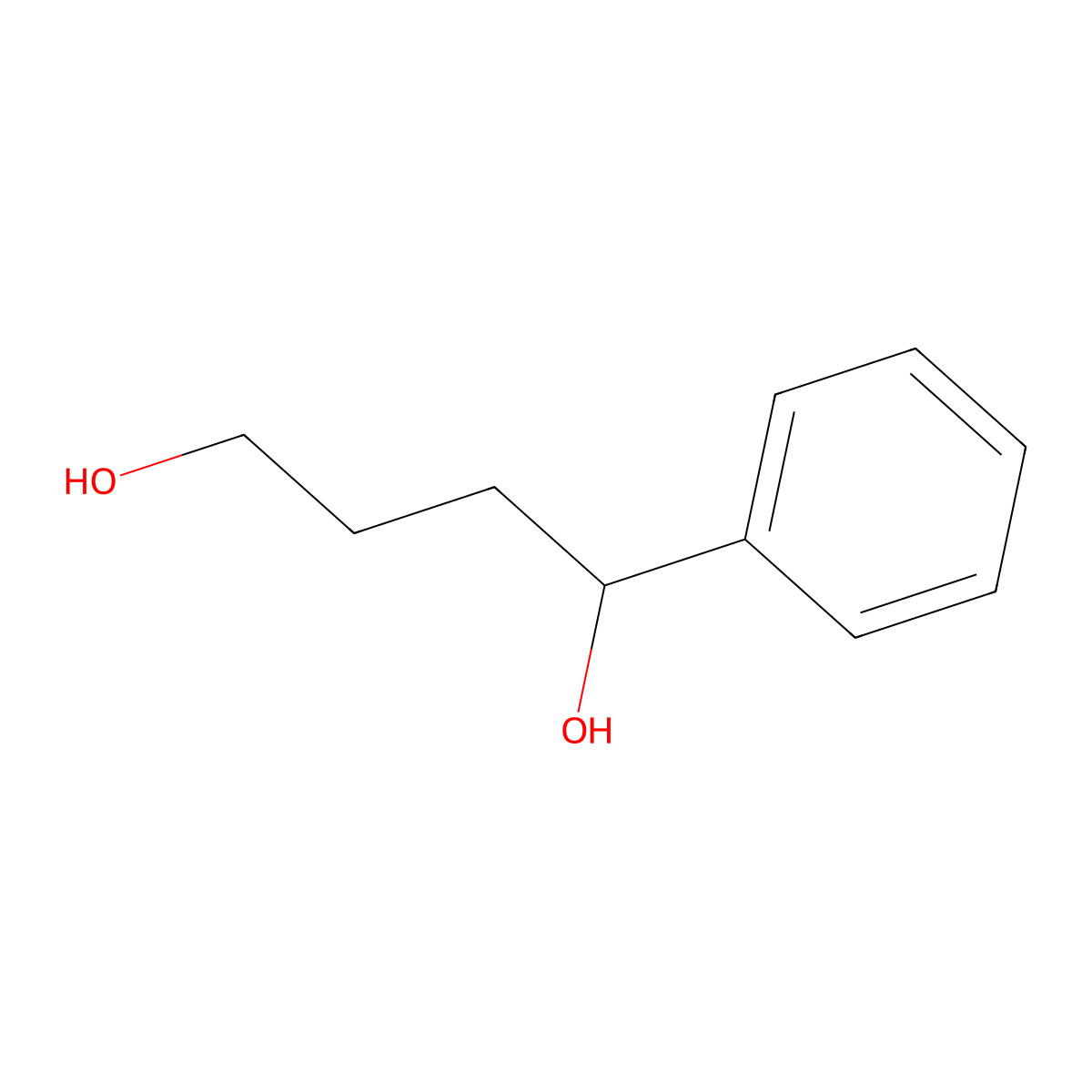 1-Phenyl-1,4-butanediol molecular structure, CAS 4850-50-4