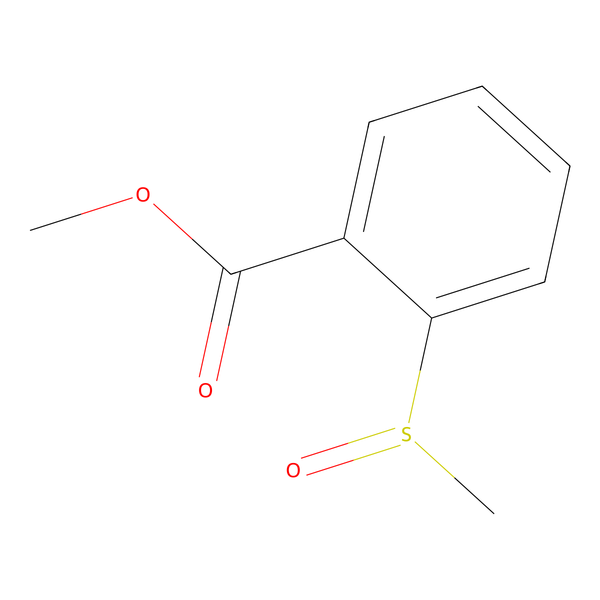 Methyl 2-(methanesulfinyl)benzoate molecular structure, CAS 4850-73-1
