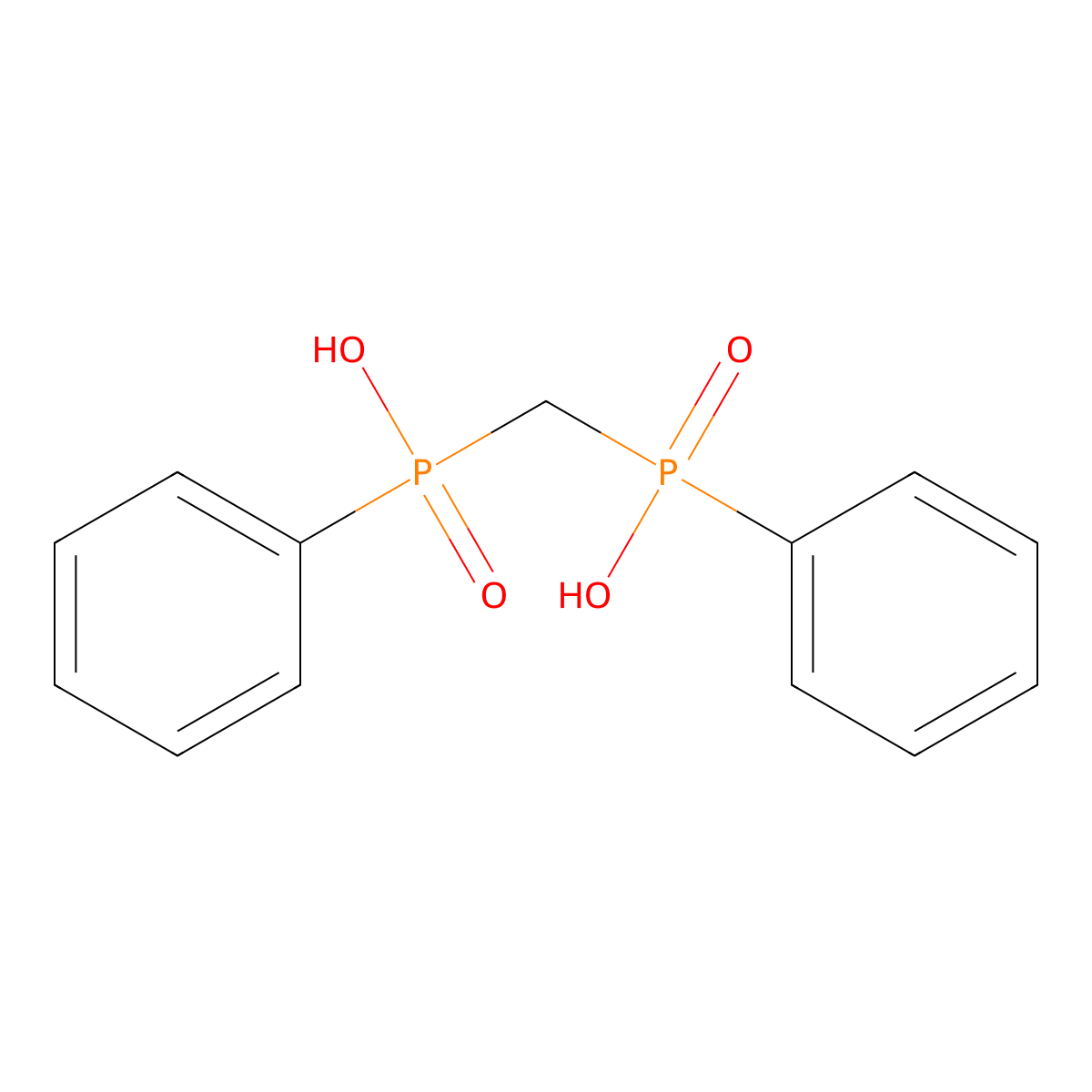 [Hydroxy(phenyl)phosphoryl]methyl-phenylphosphinic acid molecular structure, CAS 4851-69-8