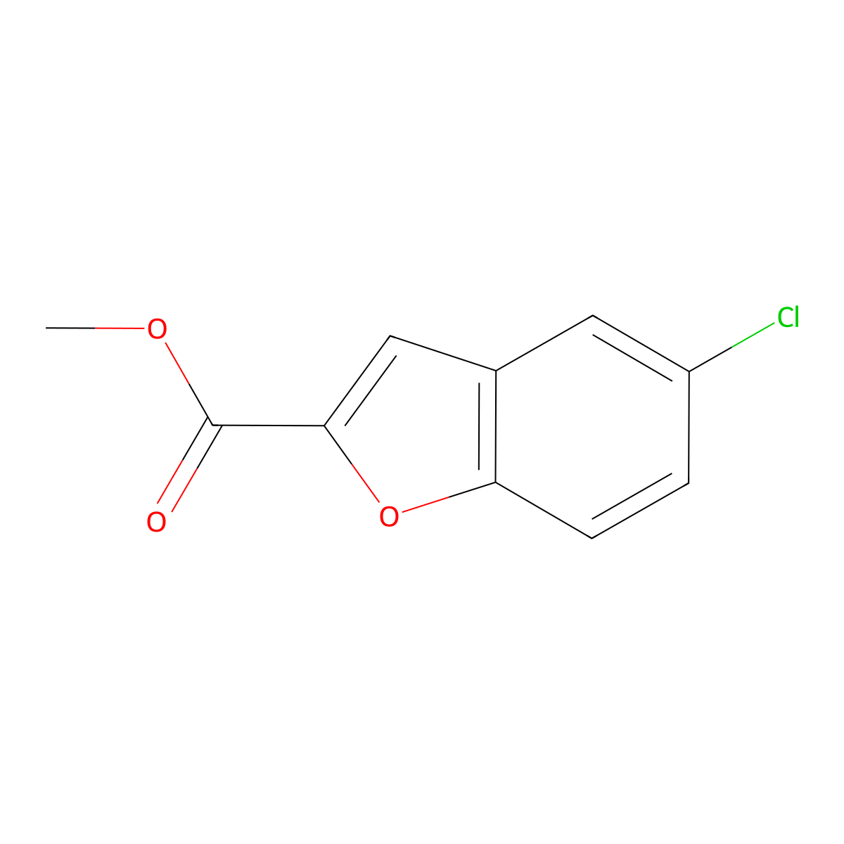 Methyl 5-chlorobenzofuran-2-carboxylate molecular structure, CAS 4852-31-7