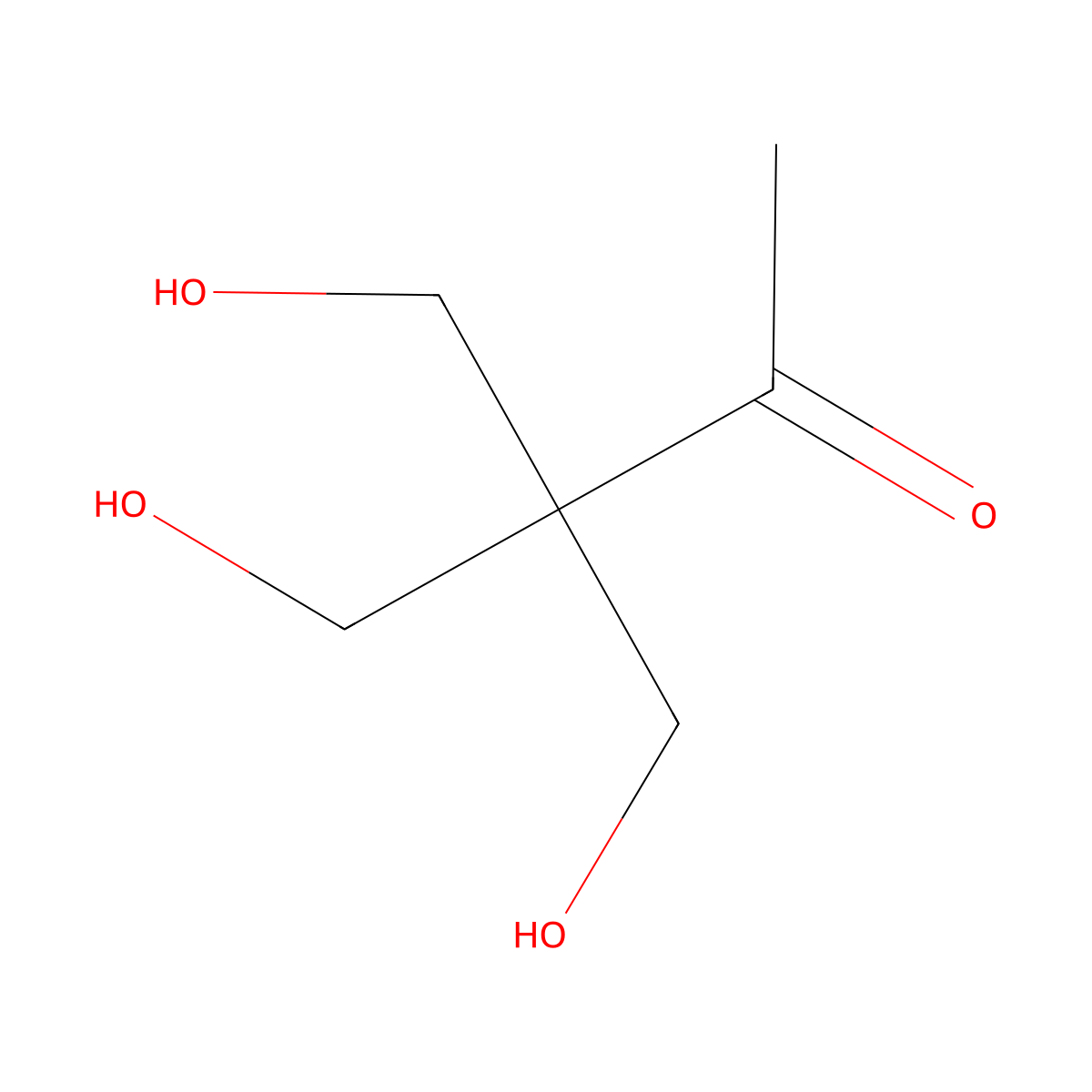 Trimethylolmethyl ketone molecular structure, CAS 4852-67-9