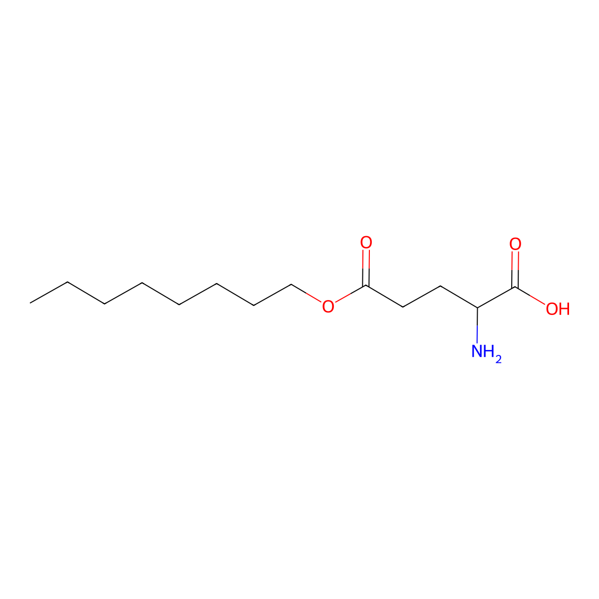 5-Octyl L-Glutamate molecular structure, CAS 4852-91-9